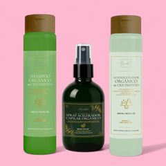 Kit Crecimiento Capilar con Biotina (Shampoo, Acondicionador y Spray)